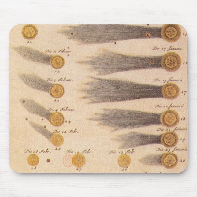 Mousepad Cometas por Stanislaw Lubieniecki, Astronomia de V (Frente)