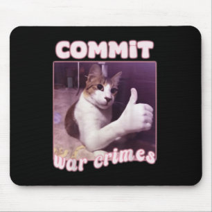 Mousepad Cometer Crimes de Guerra Engraçado Memória de Gato