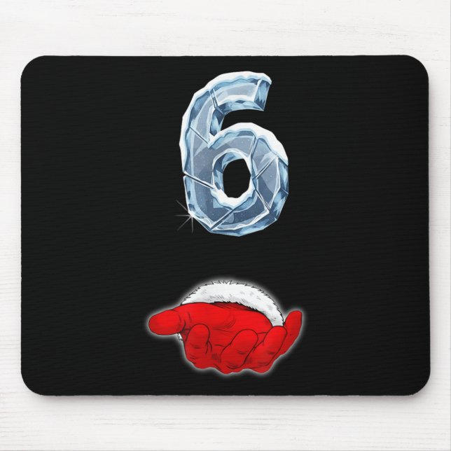 Mousepad Cômico 67 Meme Papai Noel Mão Seis Ironia Natal Ca (Frente)