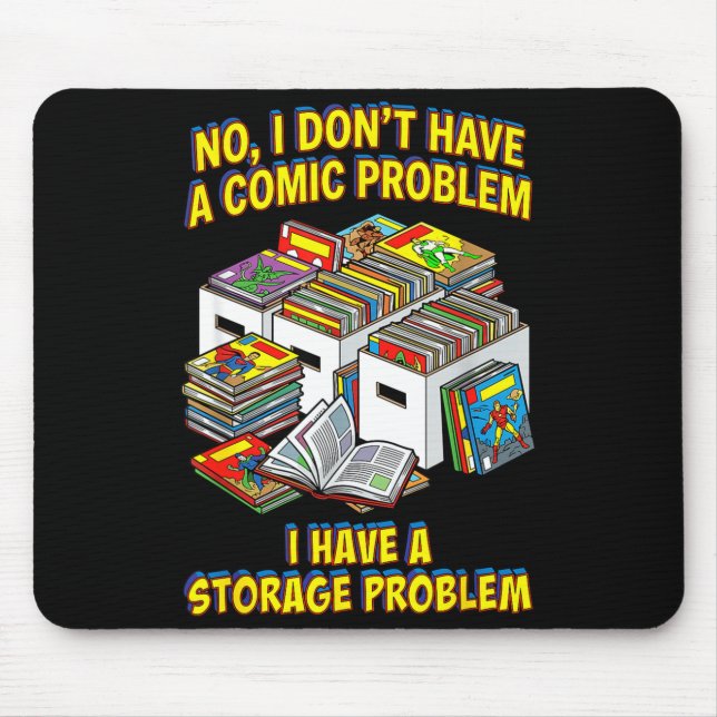 Mousepad Cômico livro de quadrinhos de super-herói retrô ne (Frente)