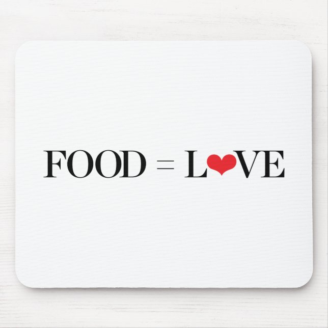 Mousepad Comida = amor (Frente)