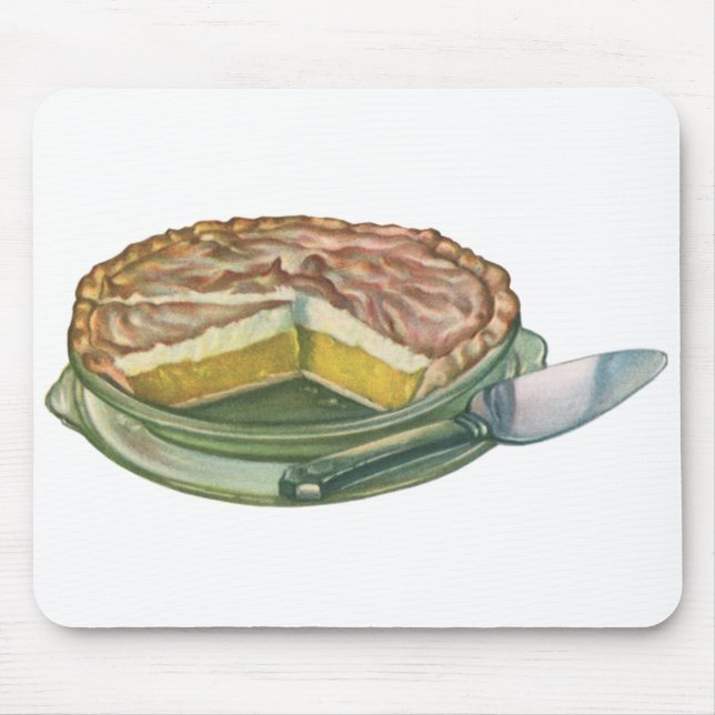 Mousepad Comida Antiga, Torta de Merengue de Limão Sobremes (Frente)
