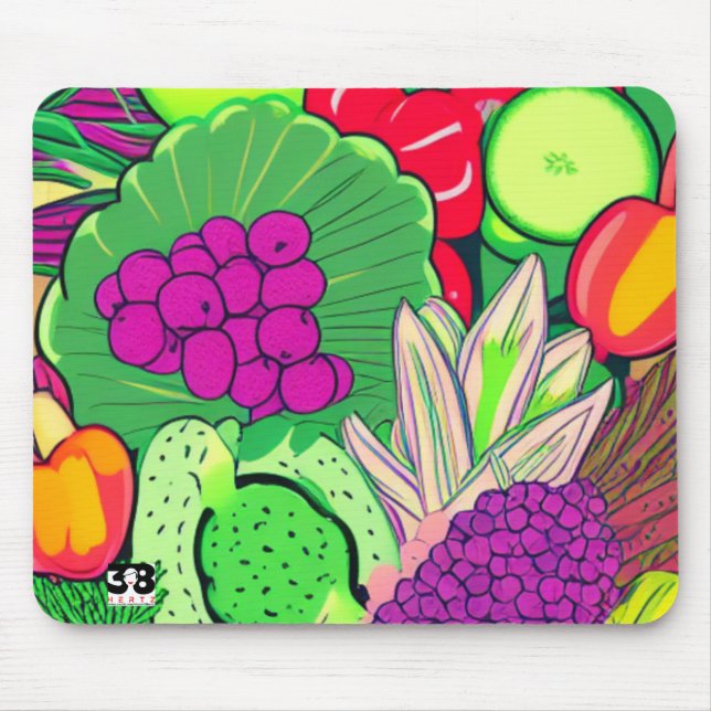Mousepad Comida como coleção de medicamentos (Frente)