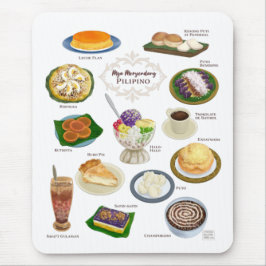 Mousepad Comida das Filipinas / Meryenda / Desserts