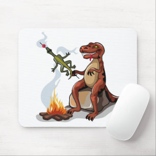 Mousepad Comida De Cozinhar Tyrannosaurus Rex Sobre Uma Cam