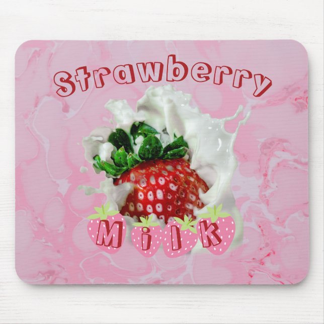 Mousepad Comida japonesa de Kawaii, Fruta de morango (Frente)