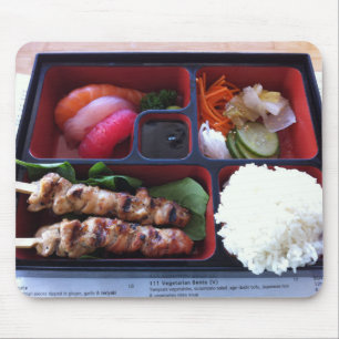 Mousepad Comida japonesa do arroz do sushi da caixa de
