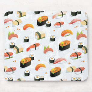 Mousepad Comida japonesa: Teste padrão do sushi