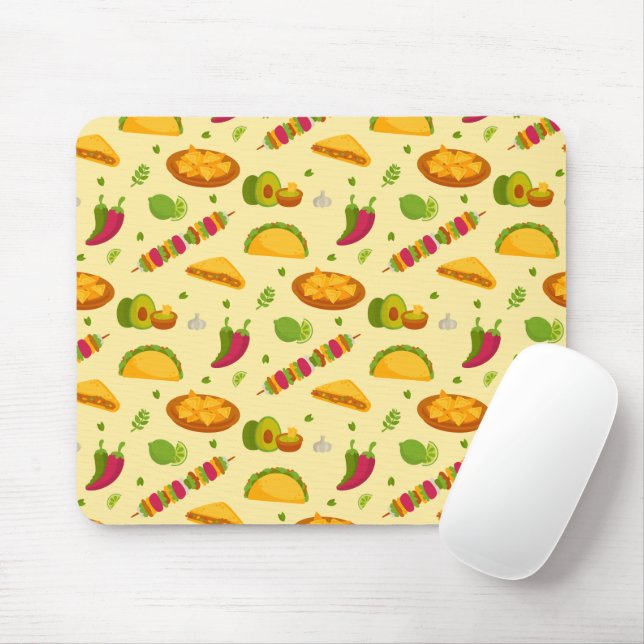 Mousepad Comida mexicana Tacos Nachos Cute Summer (Com mouse)