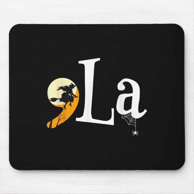 Mousepad Comma La Funny Kamala Harris Halloween Pumpkin (Frente)