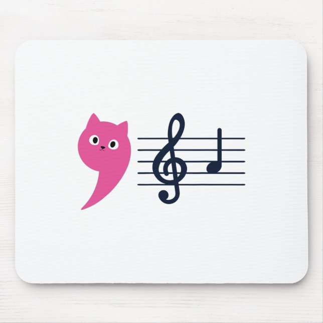 Mousepad Comma La Music Notes Kamala Harris Professor De Mú (Frente)