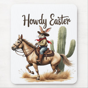 Mousepad Como Coelhinho da Páscoa cavalgando um cowboy equi