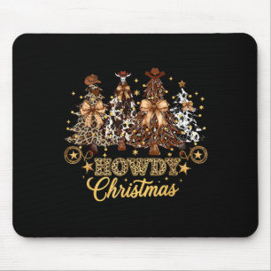 Mousepad Como está você Natal Árvore de Natal Cowboy Ociden