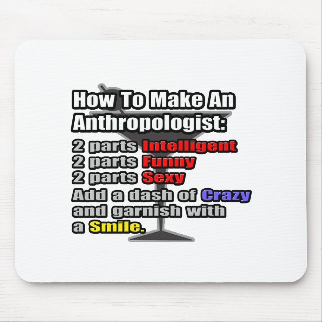 Mousepad Como fazer um antropólogo (Frente)