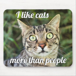 Mousepad Como gatos mais que pessoas de olhos verdes