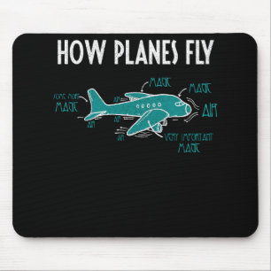 Mousepad Como os aviões voam com engenharia aeroespacial en