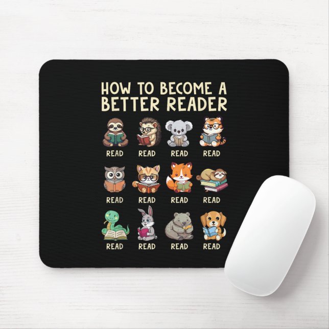 Mousepad Como se Tornar um Leitor Melhor Livro Animais Engr (Com mouse)