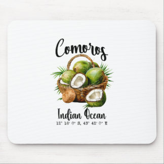 Mousepad Comoros Coconut Indian Ocean Tropical Island Gps V