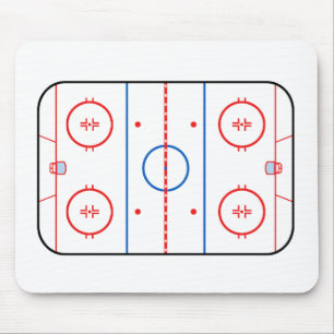 Mousepad Companheiro de Jogos de Hóquei em Diagrama de Gel