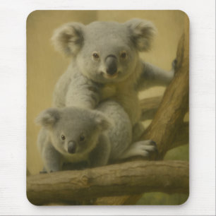 Mousepad Companheiros Koala - Impressão de Arte de Vida Sel