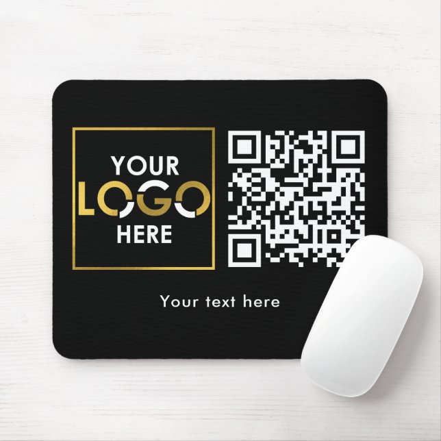 Mousepad Company Business Your Logo Here QR Code Modern (Com mouse)