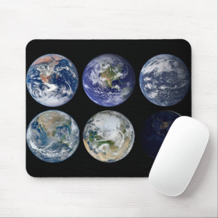 Mousepad Comparação De Imagens De Vistas Icônicas Do Planet