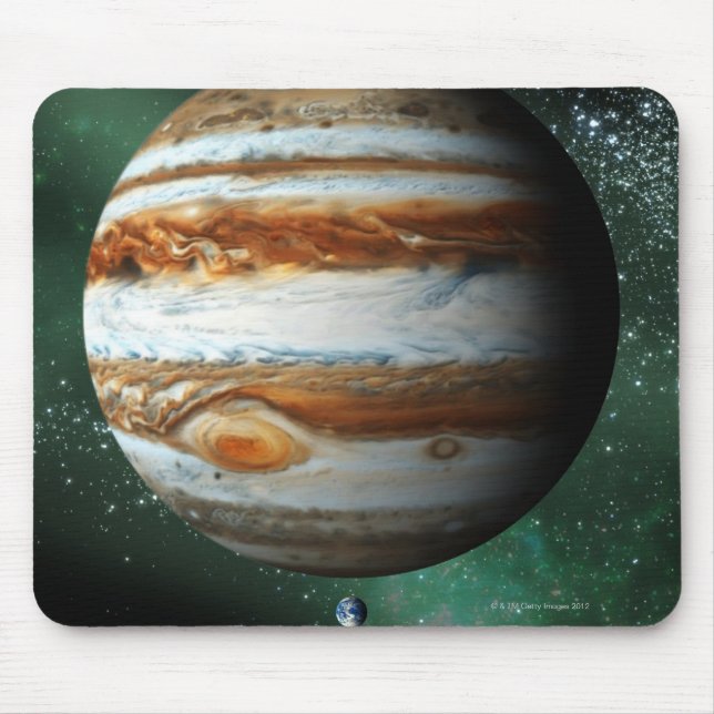 Mousepad Comparação entre Júpiter e Terra (Frente)
