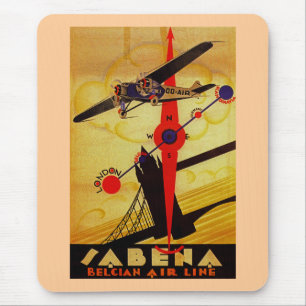 Mousepad Compasso do art deco de Sabena