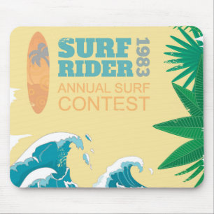 Mousepad Competição 1983 do surf do cavaleiro do surf