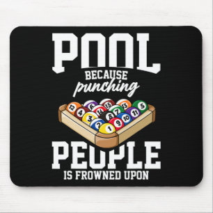 Mousepad Competição Desportiva Jogadora de Piscina Billiard