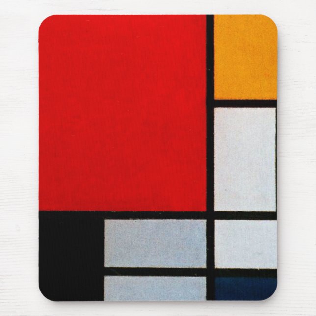 Mousepad Composição com Grande Plano Vermelho (Frente)