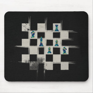 Mousepad Composição das partes de xadrez do tabuleiro de