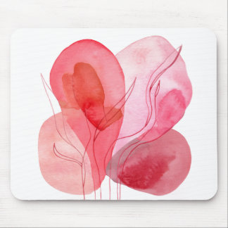 Mousepad composição de abstrato cor de água rosa
