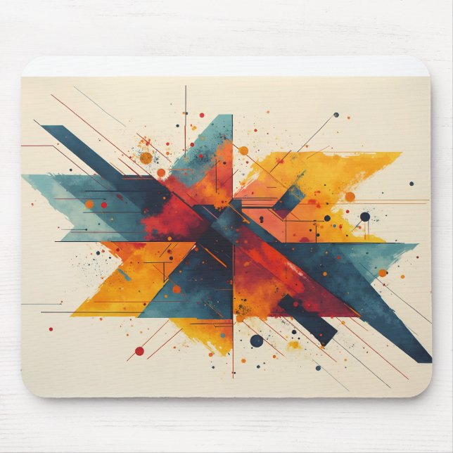 Mousepad Composição geométrica abstrata (Frente)