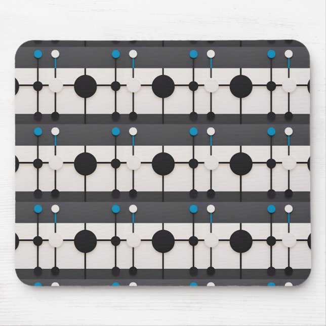 Mousepad Composição Geométrica Abstrata com Círculos (Frente)