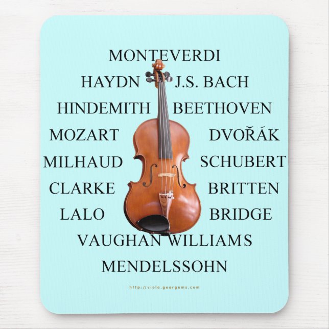 Mousepad Compositores do Violist (Frente)