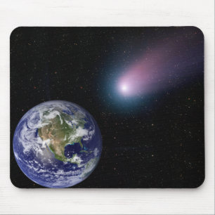 Mousepad Composto de Digitas de um título do cometa para o