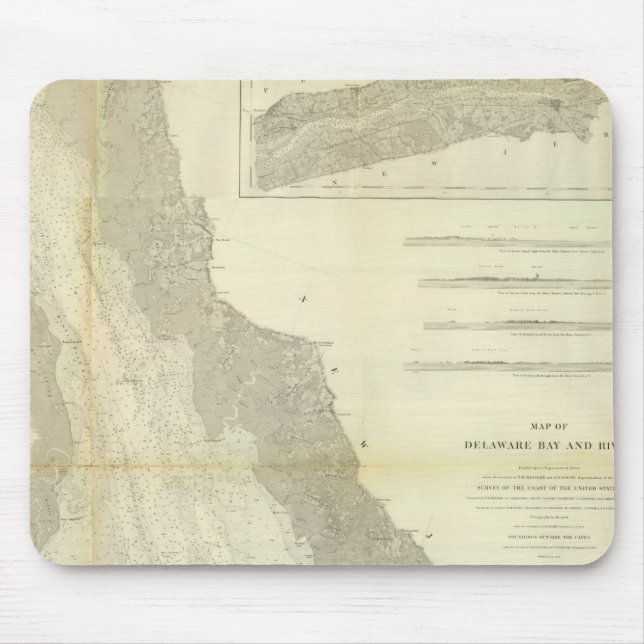 Mousepad Composto Delaware Bay, Rio (Frente)