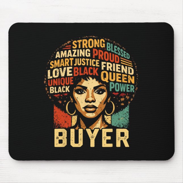 Mousepad Comprador Mês da História Negra Arte Orgulhosa Neg (Frente)