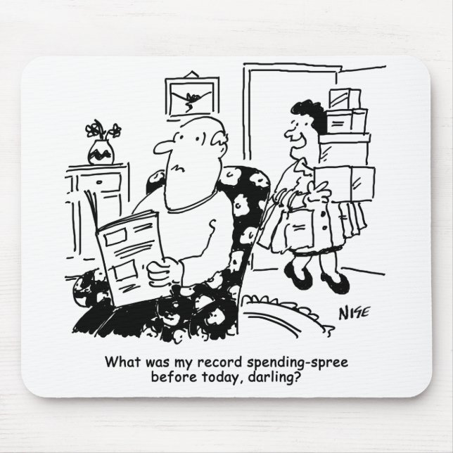 Mousepad Comprando Trip. Gasto de Registro. Oversação em Co (Frente)