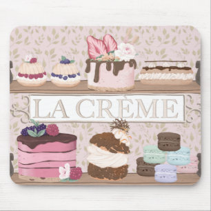 Mousepad Compro de padaria francês Pastries Macarons Tortes