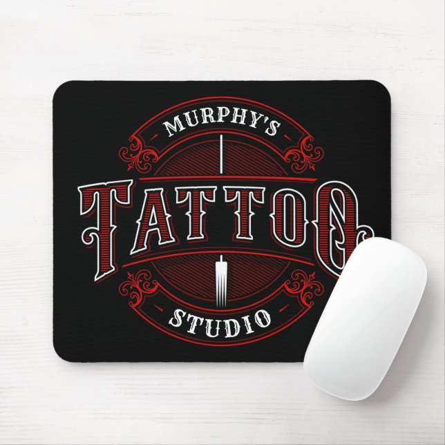Mousepad Compro Tatto Studio de NOME ADD do Estilo Tradicio (Com mouse)