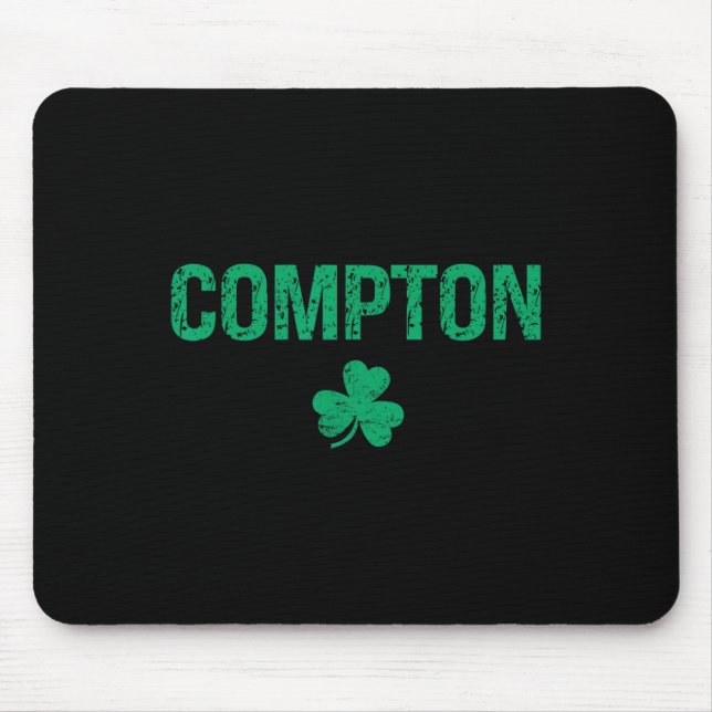 Mousepad Compton Irish Shamrock St Patrick's Day  (Frente)