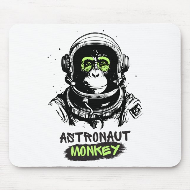 Mousepad Computador Legal Macaco Astronauta (Frente)