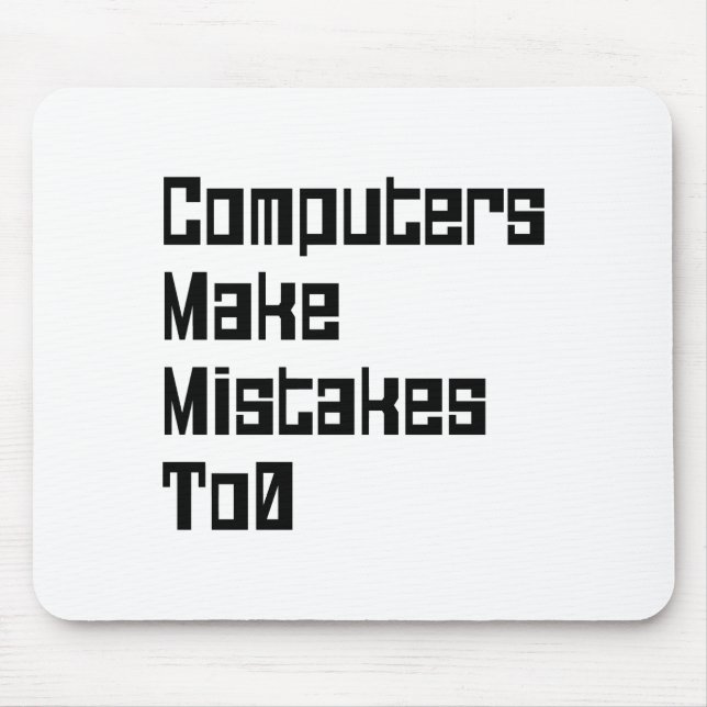 Mousepad Computadores Cometem Erros Para0 (Frente)