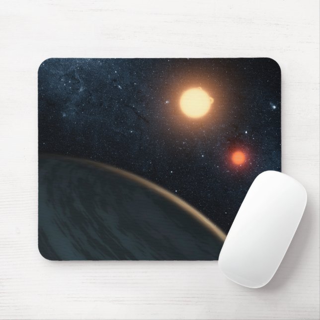 Mousepad Conceito do artista Ilustrando Kepler-16b. (Com mouse)