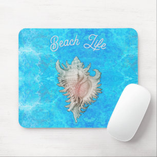 Mousepad Conch Shell "Beach Life"