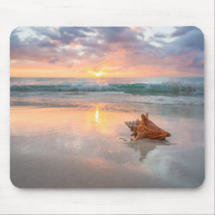 Mousepad Conch Shell na praia Jamaica