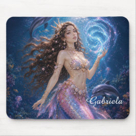 Mousepad Concha de sereia mágica Mareena editável 