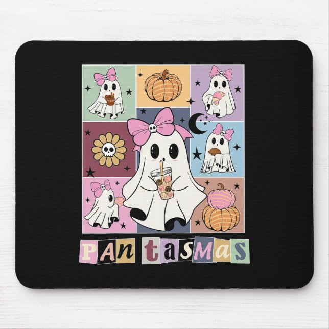 Mousepad Conchas Assustadoras de Fantasmas do Halloween Mex (Frente)